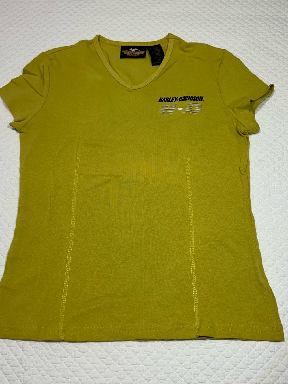 Harley-Davidson Olive Green V-Neck Short Sleeve Tee